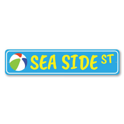 Seaside Street Custom Aluminum Sign
