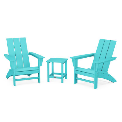 POLYWOOD® Modern Adirondack 2-Person Patio Seating Group