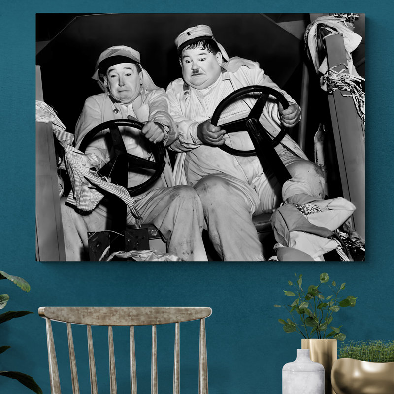 Laurel And Hardy - The Flying Deuces Vintage Movie Art 1939 - Wrapped Canvas Print