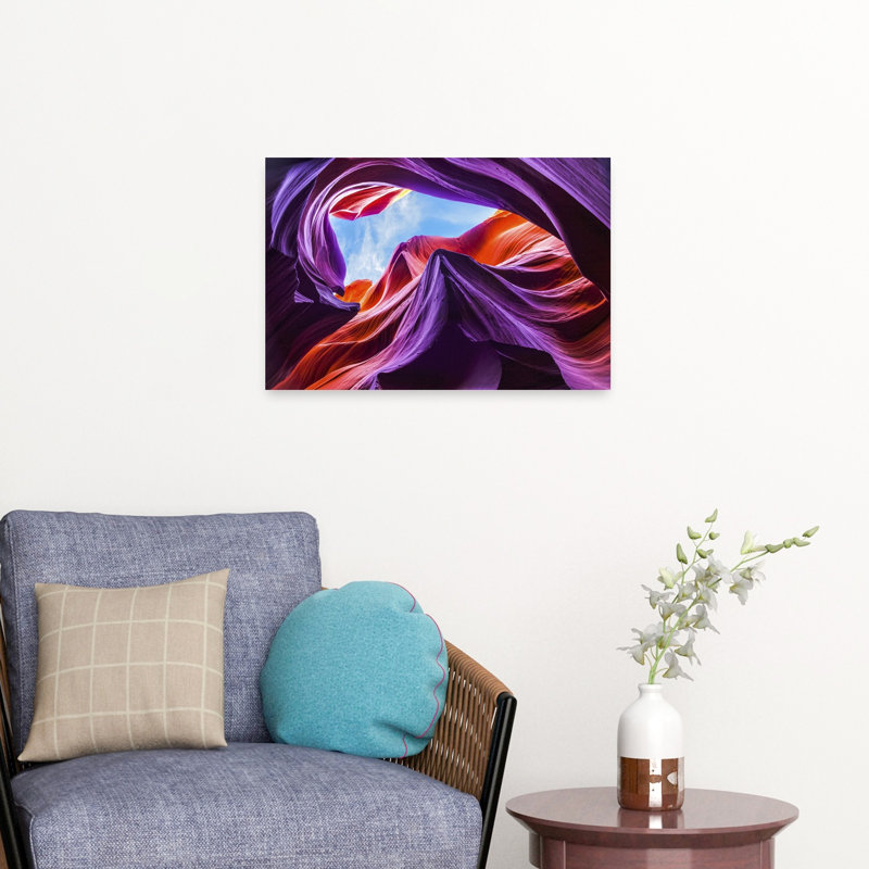 «Vibrant Canyon Swirls», impression de paysage dramatique coloré, paysage naturel, H 16 po x l 24 po
