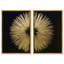 Sunburst Golden Night Diptych Set of 2 Abstract Floater Frame by Oliver Gal