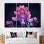 Rose, noir, noir, lune, bleu, Bonnets - Blue Bonnets, ensemble de reproduction d'art mural-384102612-384102603