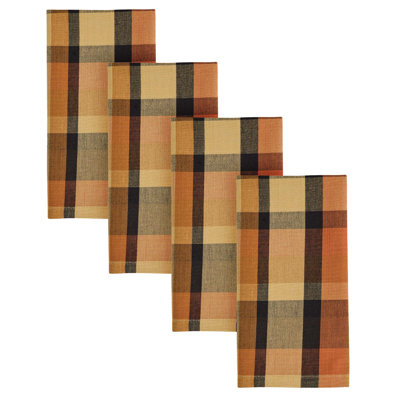  Ensemble de 4 serviettes de table Let's Go Pickin 'Tan