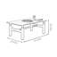 Table basse vintage en bois massif de style français