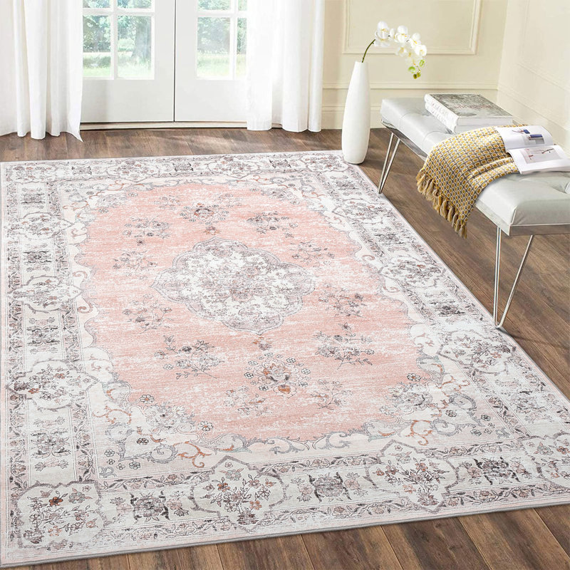 Tapis traditionnel Boho, tapis floral d'intérieur pour chambre à coucher, salon, Rectangle 8 pi x 10 pi