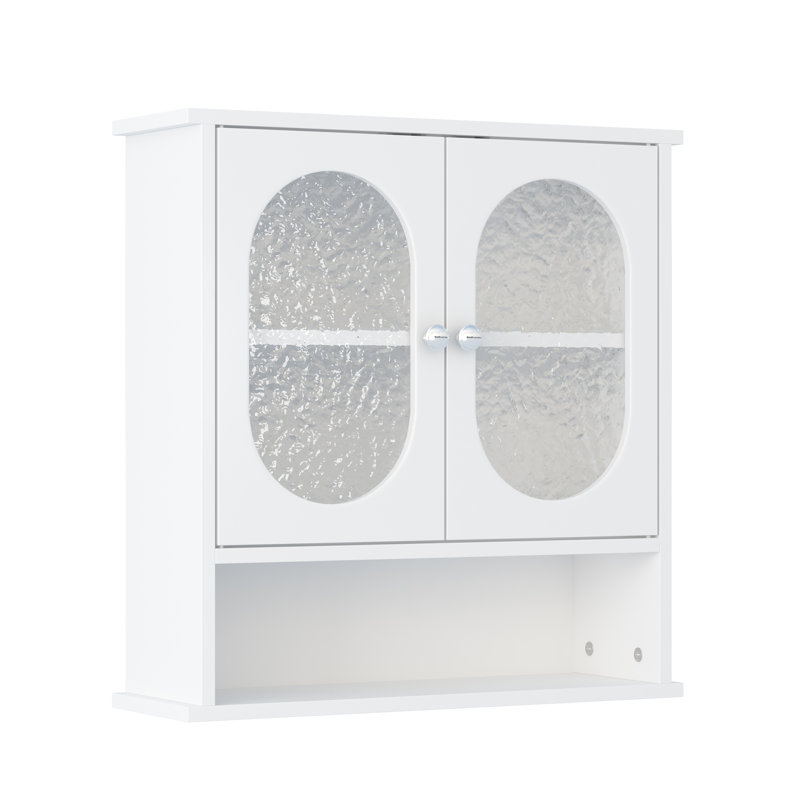 Armoire de salle de bain murale blanche, Blanc