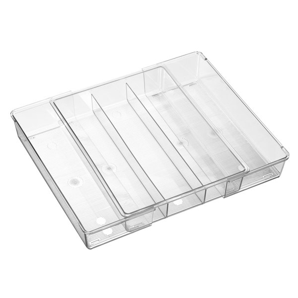 mDesign Plastic Adjustable/Expandable Drawer Storage Organizer | Wayfair