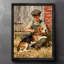 Art encadré noir, mignon petit garçon jouant avec des chiens beagle chaleureusement, reproductions d'art encadrées de style rétro-2069874889
