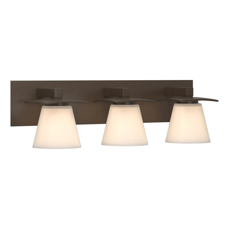 Wren 3 - Light Vanity Light, Bronze, Opal, 60W G9 Halogen Bulbs