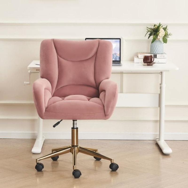 Inbox Zero Office Chair, Pink, Pink