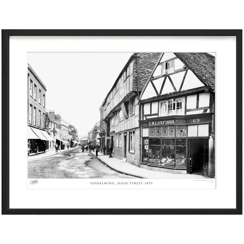 Godalming, High Street 1895 by Francis Frith - Single Picture Frame Print, 28cm H x 36cm W x 2.3cm D