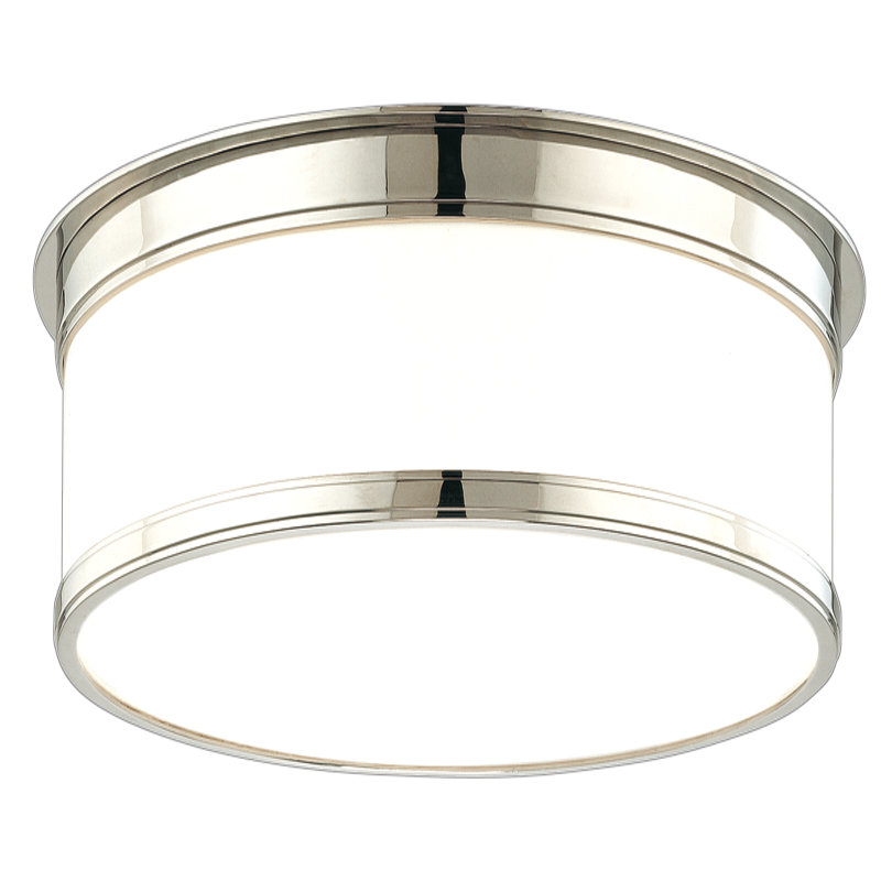 Geneva Flush Mount, 4.75" x 9.25" / Polished Nickel