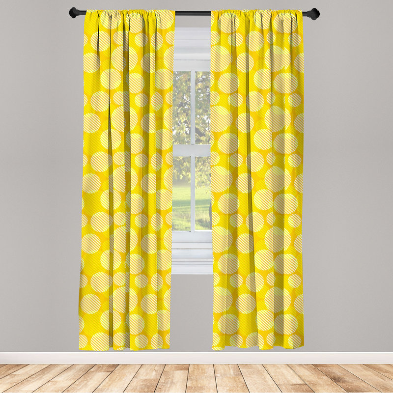 Geometric Semi-Sheer Rod Pocket Curtain Panels, 28" x 95"