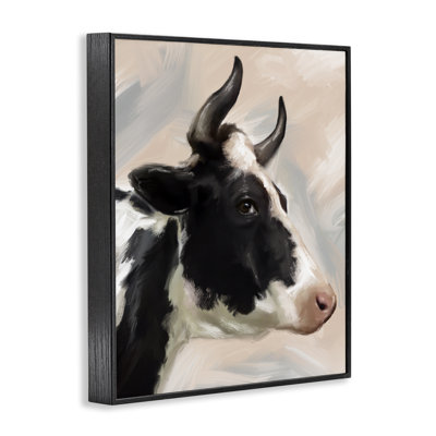Vache à la ferme avec des cornes, estampe numérique par Matthew Piotrowicz