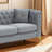 Modern Sectional Sofa,L-Shape Linen Fabric Corner Couch Set With Convertible Ottoman For Living Room, Apartment, Office,Blue,3 Colors-264908361