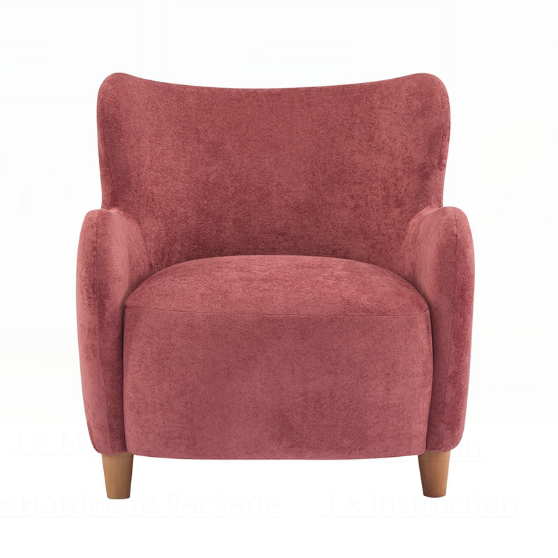 Luxueux fauteuil à oreilles avec coussin à ressorts ensachés et velours de polyester doux, parfait pour le confort et le style dans n'importe quelle pièce.