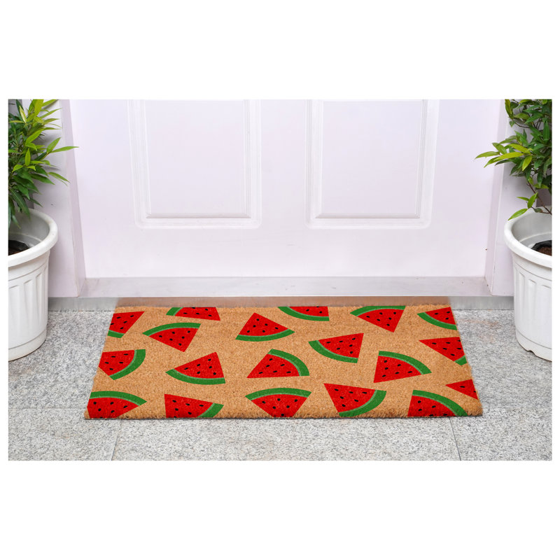 4996585E3F7E427F847EE06795DB5AAB Sweet Watermelon Doormat, 17" W x 29" L