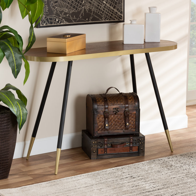 119cm Console Table, Walnut Brown