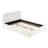 Sleek White Upholstered Bed