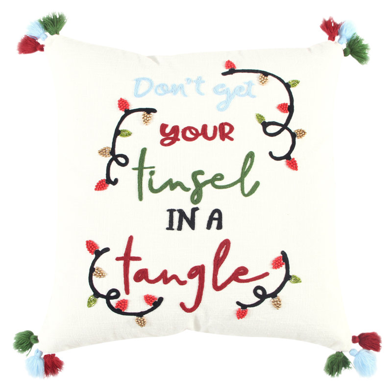  Housse et insert de coussin en coton Holiday