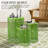 Outdoor Green Round Metal Stackable Side Table(Set Of 3)