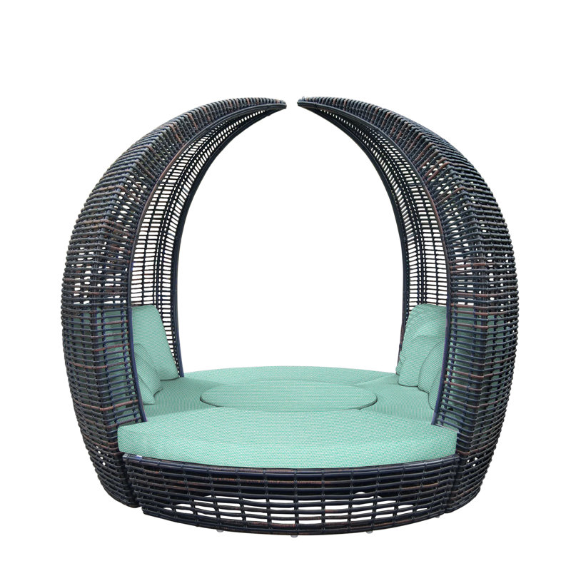 Halo Outdoor 5 - Piece Conversation Set, Black Mushroom, Canvas Canvas Sunbrella® Canvas