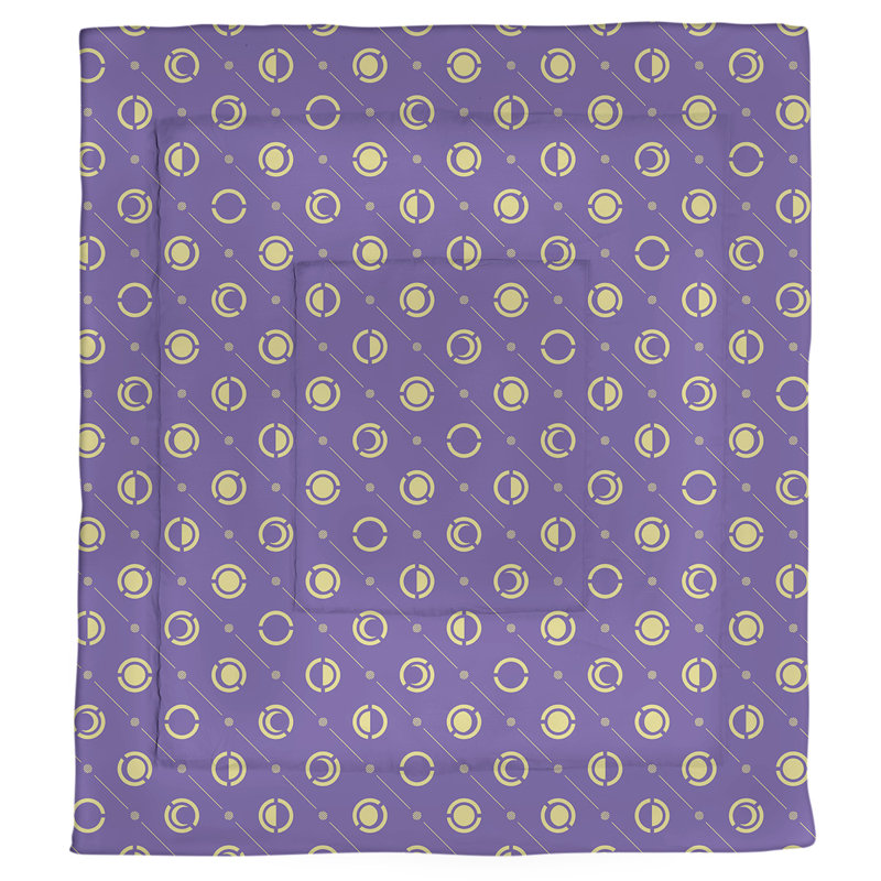 Noira Gothard Polyester Comforter, Twin XL Comforter, Purple/Yellow