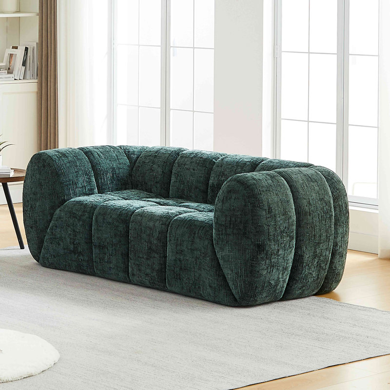 Canapé chenille en mousse pure, canapé nuage matelassé moderne, canapé chenille en mousse pure à assise profonde, canapé moderne confortable, convient aux salons, aux chambres et aux appartements