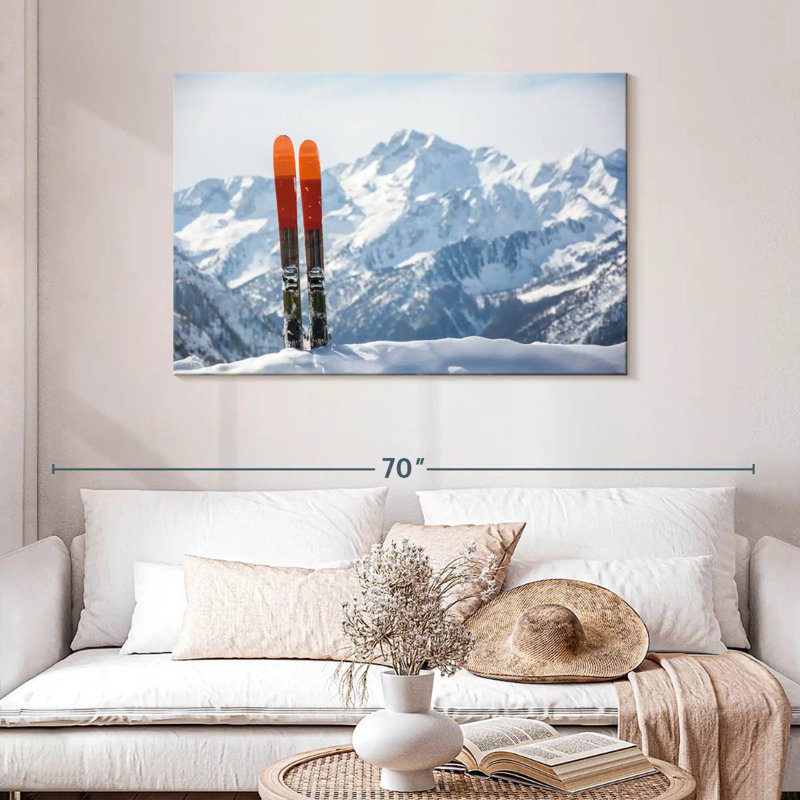 Sireci Snow Mountain Skiis, 30" H x 45" W