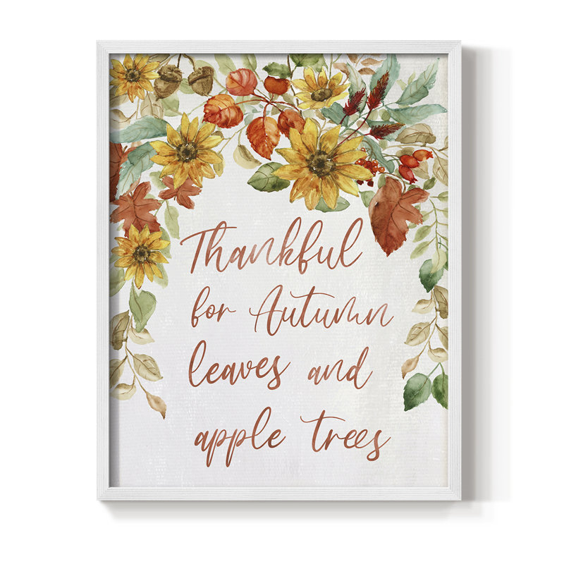 Autumn Leaves I, reproduction encadrée - bois massif, H 11 po x l 9 po, Blanc
