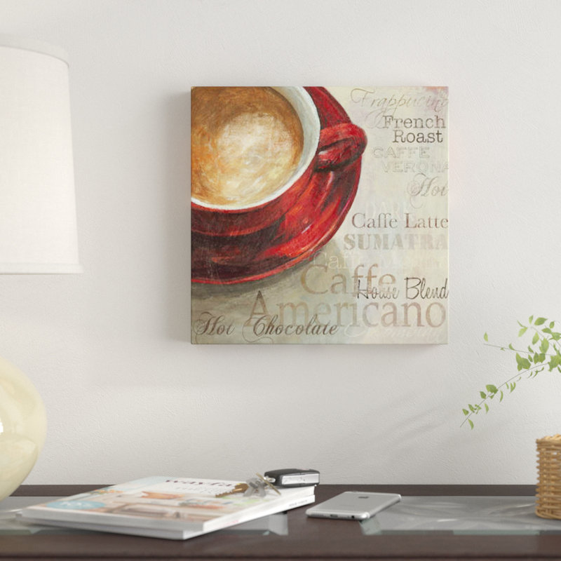 «Latte», impression sur toile, H 12 po x l 12 po x P 0,75 po, Pas de tapis, Toile tendue