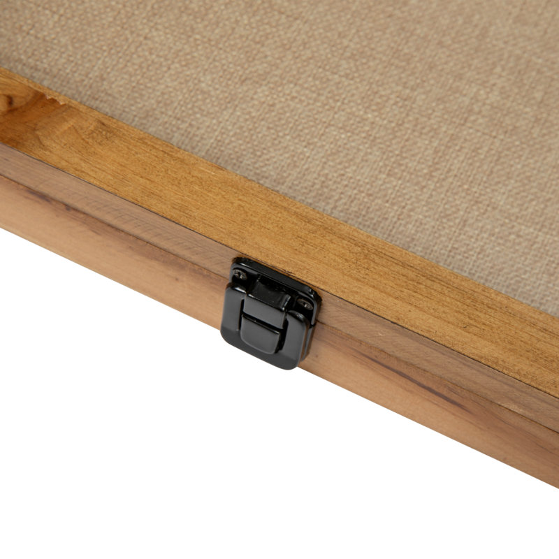 Mallick 14'' H x 11.5'' W Solid Pine Shadow Display Case with Linen Liner, Brown Wood