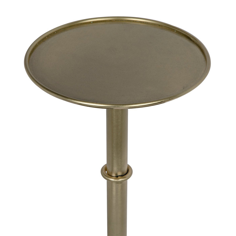 Tini End Table, Antique Brass