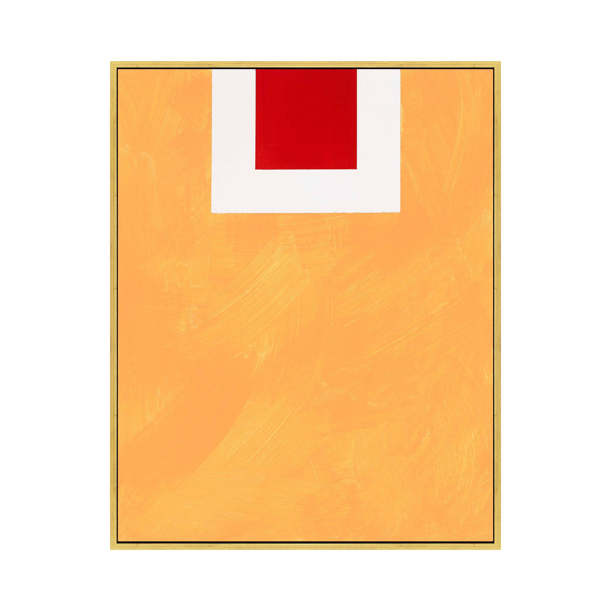 Square Sunrise by Robert Kamnatnik, Gold Framed Canvas, 25" H x 20" W x 1.38" D