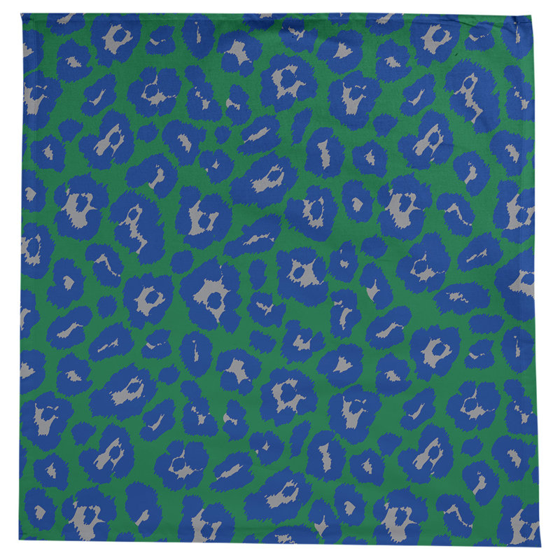 Animal Print Cotton Blend Tablecloth, 58'' x 58'', Green