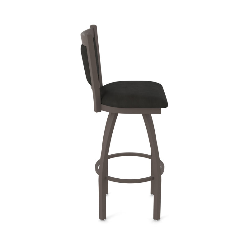 Tabouret pivotant Hadleigh, Bronze, Vinyle - espresso Canter, Tabouret de bar (siège d’une hauteur de 30 po)