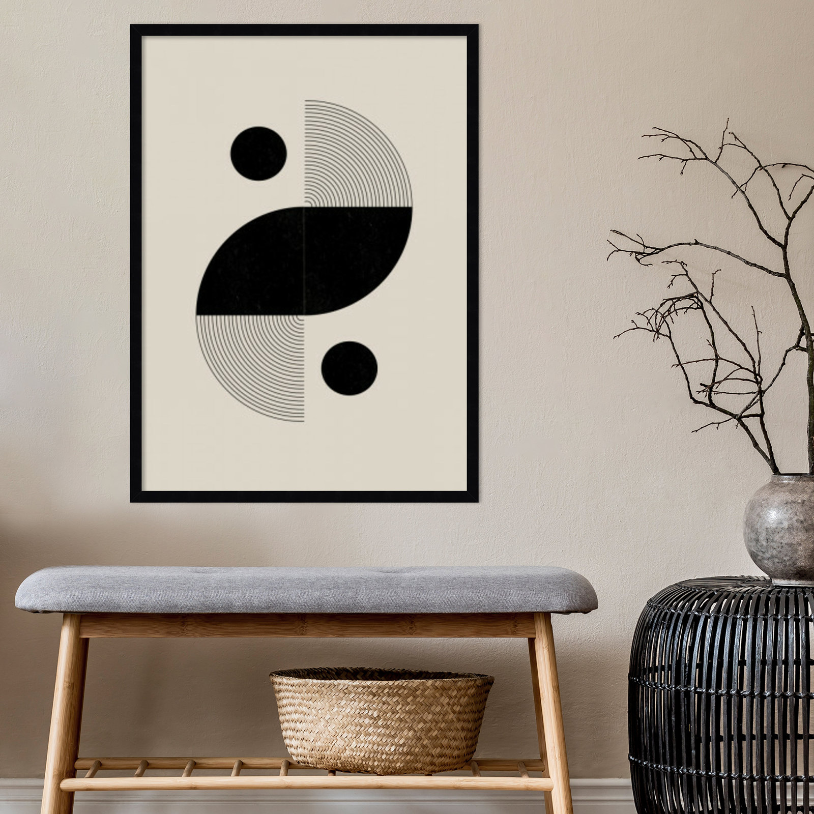 BaB No 3 by The Miuus Studio, Black, 25" H x 18" W x 1" D