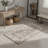 Soft Touch 2x3 Ft Polyester Rug with Natural Jute Backing - Perfect for Entryways, Kitchens, and Bedrooms