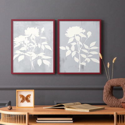 «FLORAL Series DLxxxiv», reproduction encadrée de qualité supérieure - prête à être accrochée - aucun clou requis - aucun clou requis