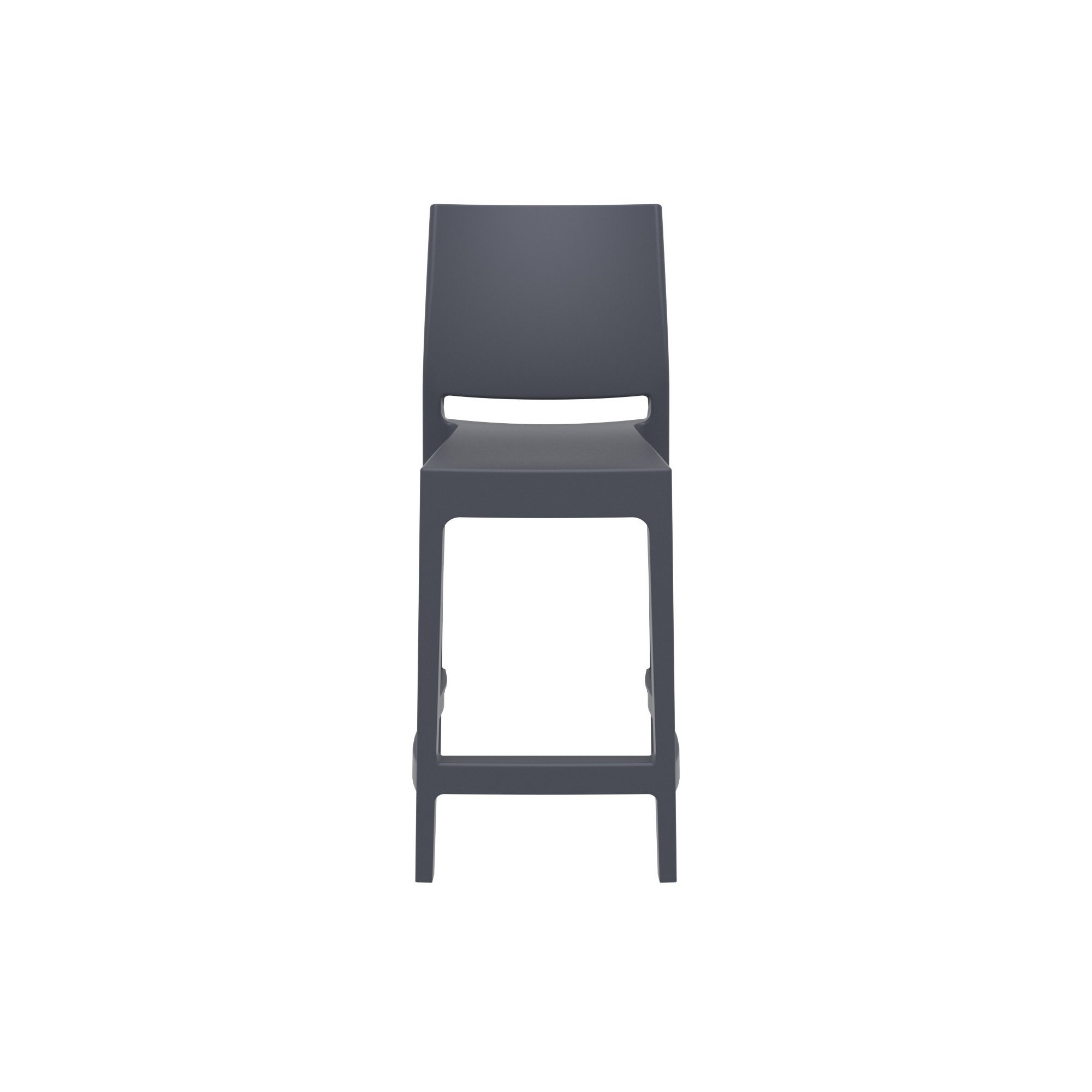 Adrienne Outdoor Bar Stool, 25.5", Dark Gray