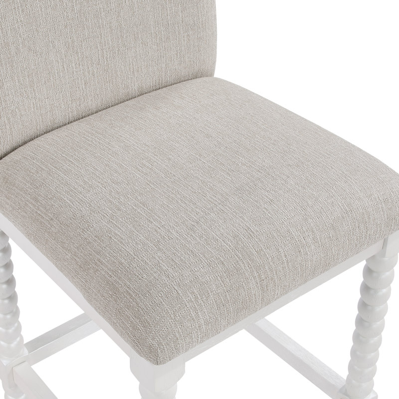 Tabouret de comptoir Tamami, Beige, Blanc, 3