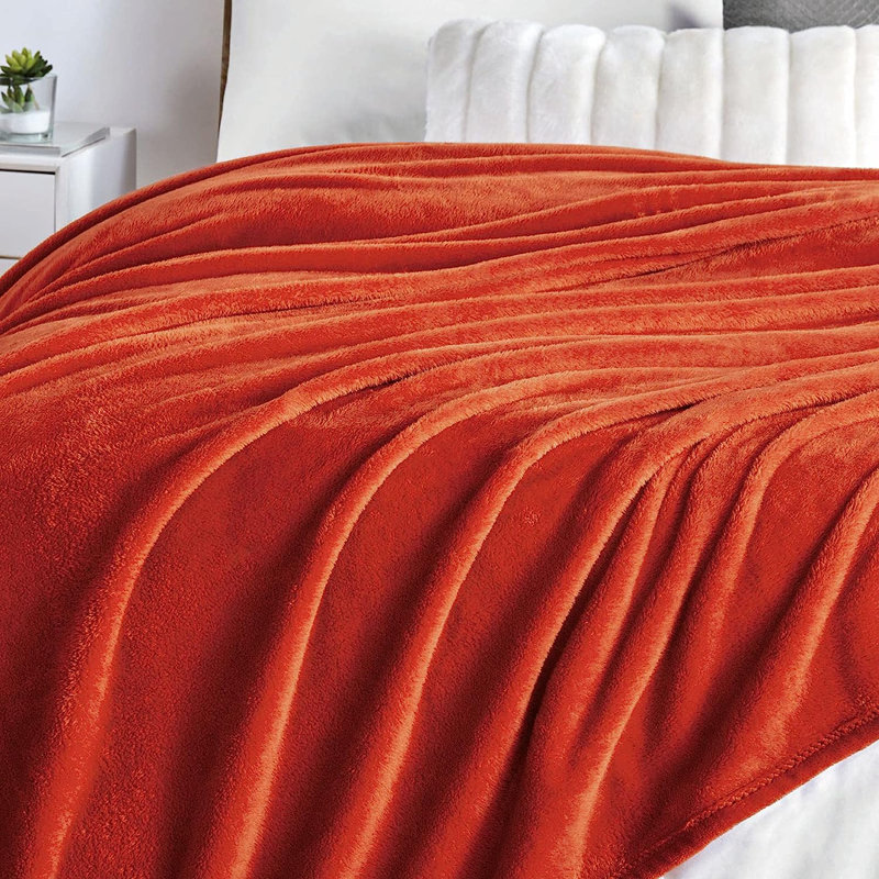 Walterhill Throw Blanket, Orange, W220 x 240cm
