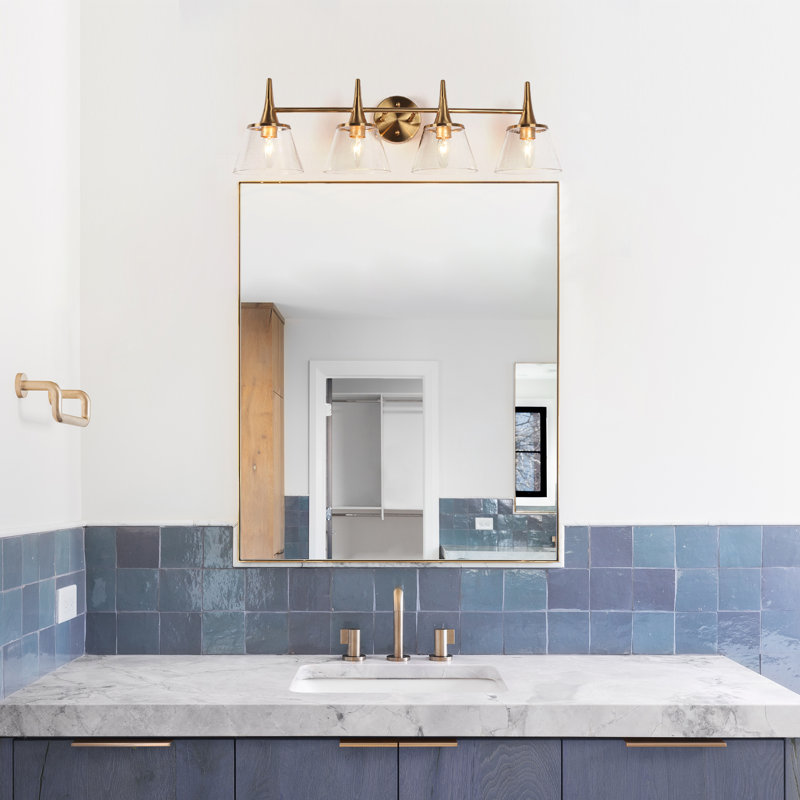 Jonesboro 4 - Light Dimmable Seeded/ Bubble Bathroom Vanity Light