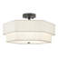 Luminaire de plafond semi-encastré à 3 lumières en métal et en tissu Muho pour salle à manger, salon, chambre à coucher, couloir, entrée, cuisine-1622898950