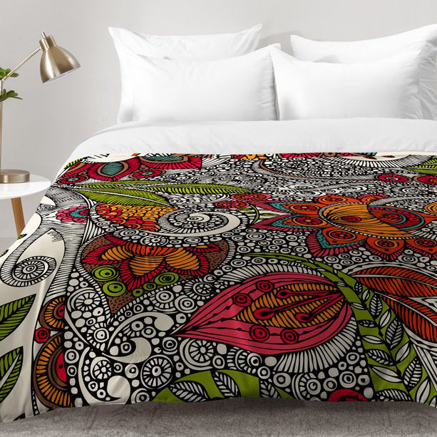 Valentina Ramos Modern & Contemporary Floral Comforter, King Comforter + 2 King Shams