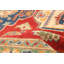 Tapis rouge foncé en laine noué à la main de conception unique 5 pi 8 po x 8 pi 2 po Olivia-Faith