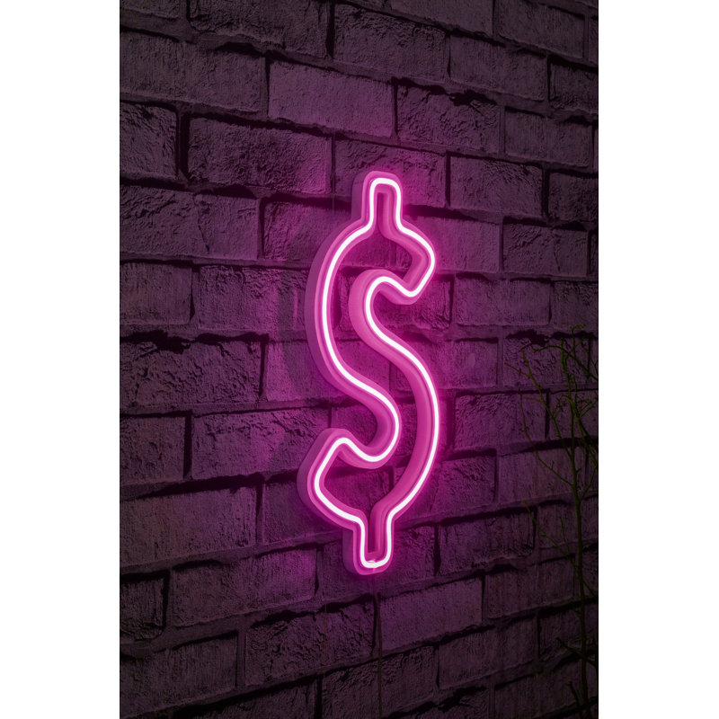 Bande lumineuse néon imperméable à l'eau (conception flexible), rose, 7,5 x 15,4 x 0,8 pouces | Indice de protection IP67, gabarit en mousse de PVC, adaptateur 12V 2A | Système de suspension murale intégré, parfait pour la décoration intérieure et les fêtes