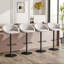 Neveyah Swivel Adjustable Height Upholstered Bar Stool Dining Chair-595854819
