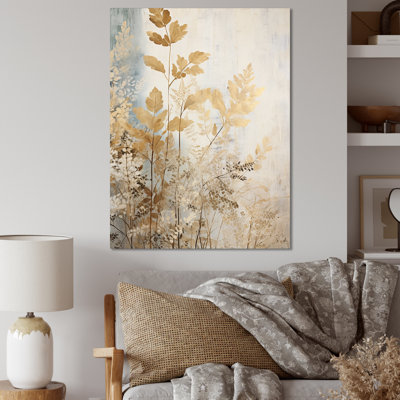 «Beige Herbs Minimal Harmony II», reproduction d'art sur toile