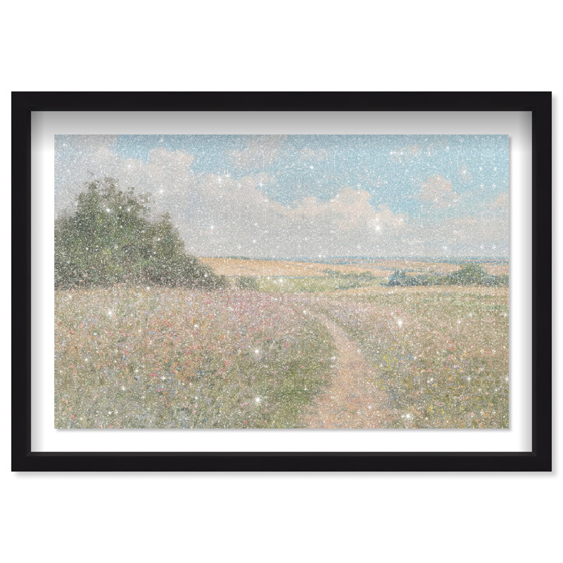 Emerald Pathway Shadowbox Landscape & Nature Print by Oliver Gal, Black Frame, 15 x 10, 21.5"H x 31.5"W, Black Frame